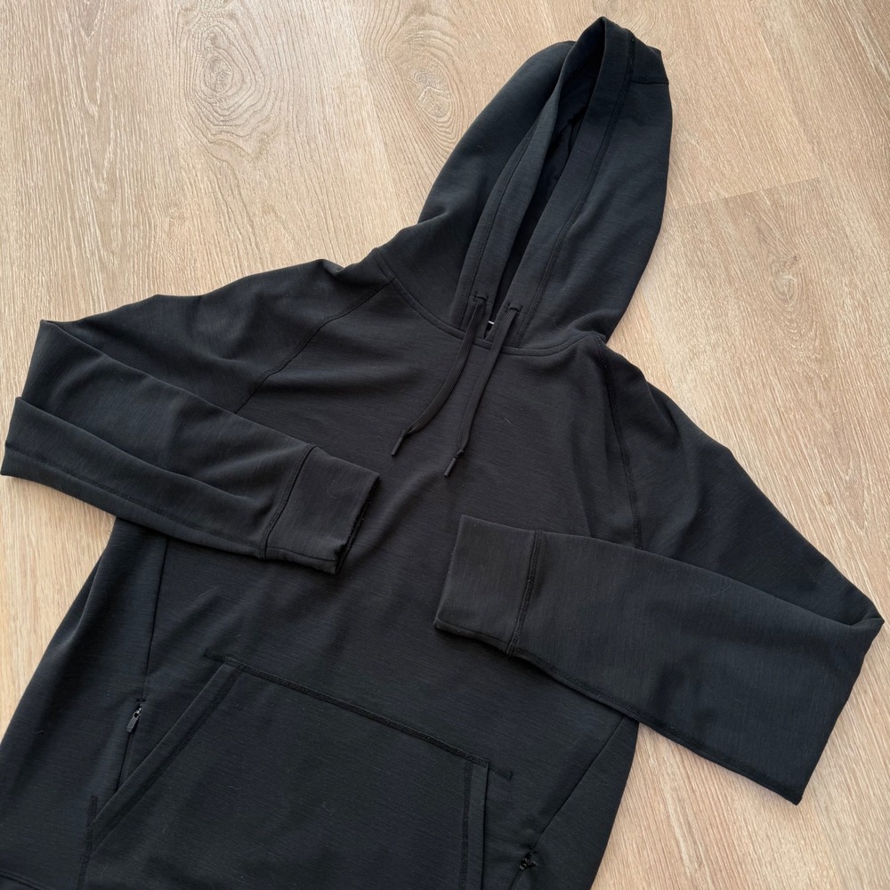Ten Thousand Merino Tech Hoodie Mens Large Black Active Fleece Pullover